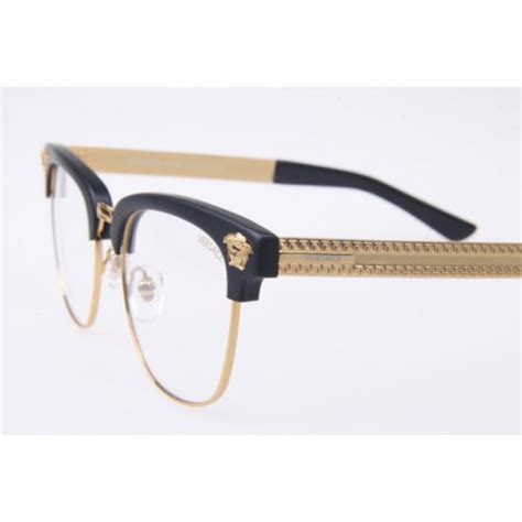 gold frame glasses versace|black and gold versace eyeglasses.